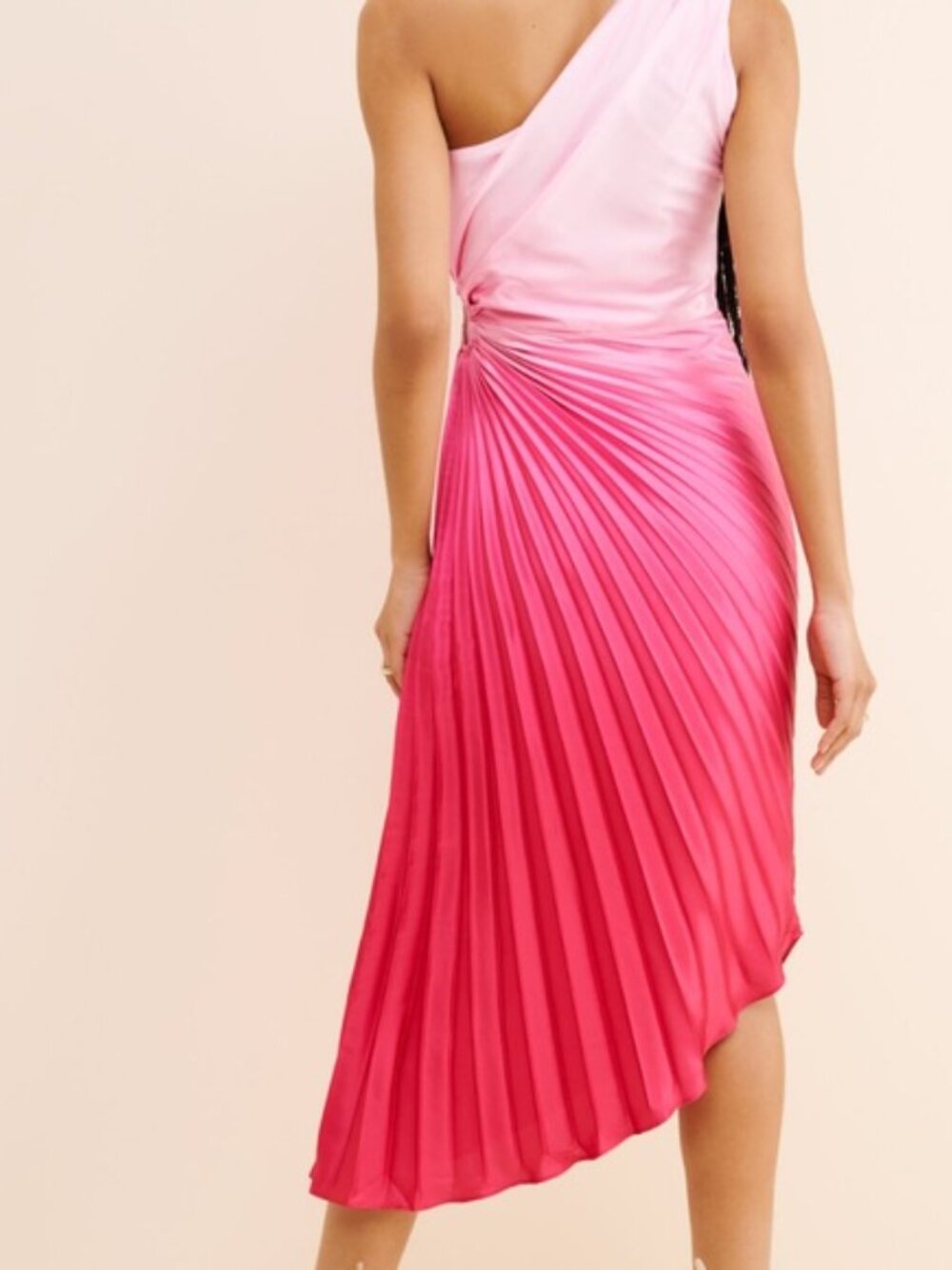 Adelyn Rae One-Shoulder Pink Gradient Dress - Picture 2 of 3